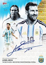 Lionel Messi 2026 Argentina Topps Now Chance @ 1/1 Auto PRESALE picture