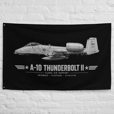 A-10 Thunderbolt II Wall Banner Warthog Aircraft Flag Garage Decor 34x56 picture