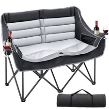 NAIZEA Oversized Fold Up Double Camping Chair 2 Person Camping Chair Loveseat picture