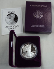 1993-P Proof American Silver Eagle Dollar $1 Box & COA US Mint Bullion OGP picture