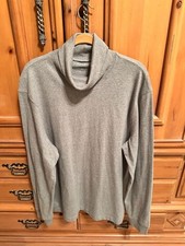 NWT J.Crew Heather Gray Cotton Jersey Turtleneck Men's XL picture