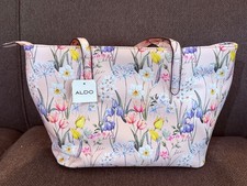 NWT ALDO Floral Tote Bag Pale Pink Shoulder Purse Botanical Garden Handbag New picture