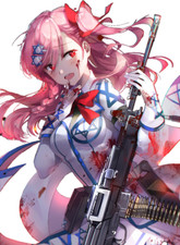 Negev Girls Frontline Waifu Weatherproof Anime Sticker 6