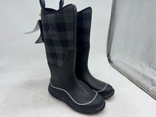 Muck Hale Tall Boots Women's Black Gray Plaid Waterproof Round Toe Pull On - 8 picture
