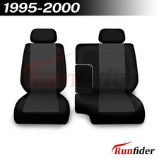 Front 60/40 Bench Seat Covers for Toyota Tacoma 1995-2000 - Black picture