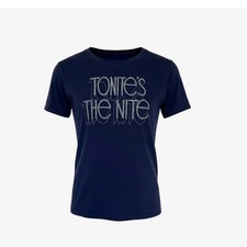 Madewell Relaxed Tee Women XS Navy Blue Tonite's The Nite Graphic N0747 picture