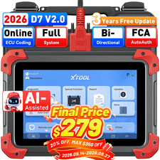 2026 XTOOL D7 V2.0 Full System Diagnostic Bi-Directional Scanner Key Programmer picture