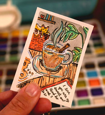 Orignal Art ACEO Drawing of Apple Cider ARTIST: Raeann-Designs picture