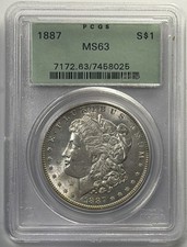1887 Morgan Silver Dollar PCGS MS63 OGH picture