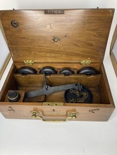 Antique 1929 British Weights Measures Inspector Scale Set Stamped GR F29 picture