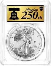 1776-2026 W $1 Enhanced Unc Silver Eagle 250th Liberty Bell Privy PCGS SP70 FDOI picture