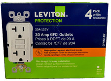 Leviton (M32-GFNT2-4W) GFCI Outlet- 4 Pack. NEW.  picture