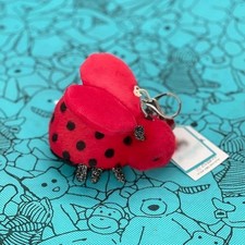 Ladybug Plush Keychain Bag Charm Red Black Soft Cute picture