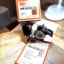 Vintage Ted Williams Model  IV Spin Casting Reel In The Box With Paper Work.  picture