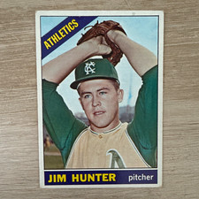 VINTAGE 1966 Topps Jim (Catfish) Hunter #36 Kansas City Athletics MLB Card picture