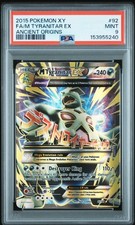 2015 POKEMON XY ANCIENT ORIGINS #92 FULL ART/M TYRANITAR EX PSA 9 NEW CERT picture