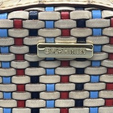 NEW Brahmin Lane Ridgemont Hand Woven Leather Round Crossbody Handbag NWT $345 picture
