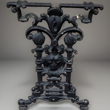 Late 19th  Century Victorian Art Nouveau cast iron piano bench side leg picture
