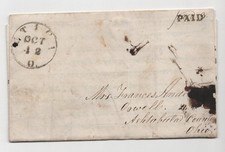 US UTICA OHIO 1832 STAMPLESS FOLDED LETTER TO OSWELL ASHTABULA COUNTY, picture