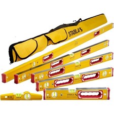 Stabila 78296 Type 196 Classic 6 Level Set w/ Case + 10in Torpedo picture