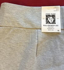 NWT~Anne Klein~Women's Lt Heather Gray~Pull-On~Boot Leg Pant~High Rise~Sz XL/L31 picture