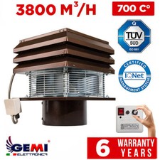 CHIMNEY FAN FOR FIREPLACE BARBECUE exhaust fan Round Flue 20 cm / 8