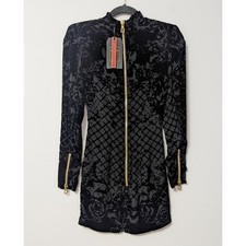 BALMAIN X H&M Limited Edition Runway Silk Velvet Black Mini Dress Size 2 picture