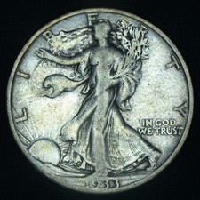 1933-S 50C Walking Liberty Half Dollar VF ~ 26506 picture