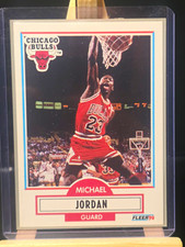 Fleer 1990-91 Michael Jordan #26 Chicago Bulls NBA Card Black Line Variation picture