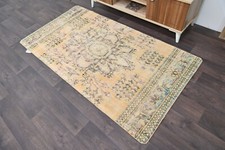 Oushak 3x6,Turkish Rug,vintage,anatolian,ORANGE,kilim,Bohemian,handmade,wool picture