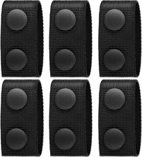 6 Pcs Tactical Nylon Duty Belt Keepers for Duty Belt with Double Snaps,Black picture