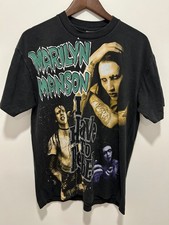 Vintage Marilyn Manson I Hate to Feel Black Graphic T-Shirt picture