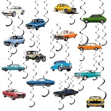 Classic Car Party Decorations: Vintage Car Hanging Swirls Vintage Birthday De... picture