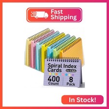 Koogel 400PCS Spiral Index Cards 4x6, Flash Cards for Studying, Colored picture