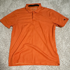 Nike Tiger Woods Men's Short Sleeve Solid Polo Orange Standard Fit Size M picture