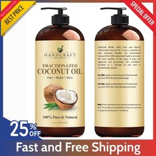 Handcraft Blends Fractionated Coconut Oil 16 oz - 100% Pure Natural Carrier Oil. picture