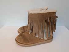 *rare* UGG Fringe Boots Size 2 Kids 1019695K picture