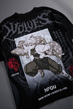 Darc Sport Demon Slayer Zenitsu NFGU Black Graphic Print T-Shirt Men’s XL picture