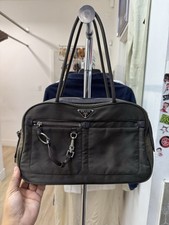 Vtg Prada Tessuto Shoulder Bag Front Zipper Pocket Mini Boston Bag picture