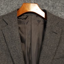 Lubiam 1911 Sport Coat Men 38R (EU 48R) Gray Plaid Wool Blend Two Button Modern picture