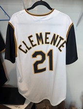 ROBERTO CLEMENTE Authentic Nike Pittsburgh Pirates Jersey L Large 1960 Style picture