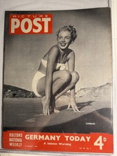 MARILYN MONROE - PICTURE POST 8/13/49 GREAT EARLY COVER MAGAZINE RARE & NICE picture