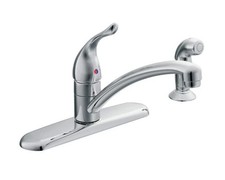 Moen 7434 Chrome Chateau Single Handle Kitchen Faucet With Side Spray picture