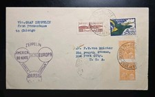 1933 LZ-127 Graf Zeppelin Chicago World's Fair Flight Brazil Air Mail Cover picture