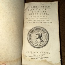 Lucius Caecilius Opera Omnia Quae Exstant 1786 picture