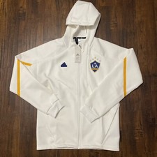 NWT ADIDAS LOS ANGELES GALAXY WHITE BLUE ANTHEM JACKET IQ0719 5 STARS Men’s M picture