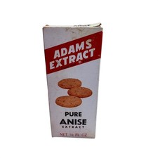 Vintage Adams Extract Pure Anise Bottle with Original Box and Recipe Insert picture