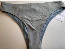 Roxy Seas The Day Bikini Bottom In Textured Sage Size Large New With Tags picture