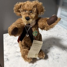 Vintage Hermann Germany Gingerbread Mohair Teddy Bear # 110/500 with Stand picture