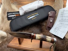 Randall Model 25-5 Trapper Knife With Stag Handles Leather Sheath Mint Pouch A1 picture